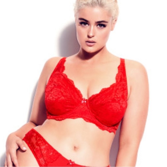 City Chic Fox & Royal 40H Sexy Emma & Darcie Red Underwire Bra Bundle - Picture 1 of 8